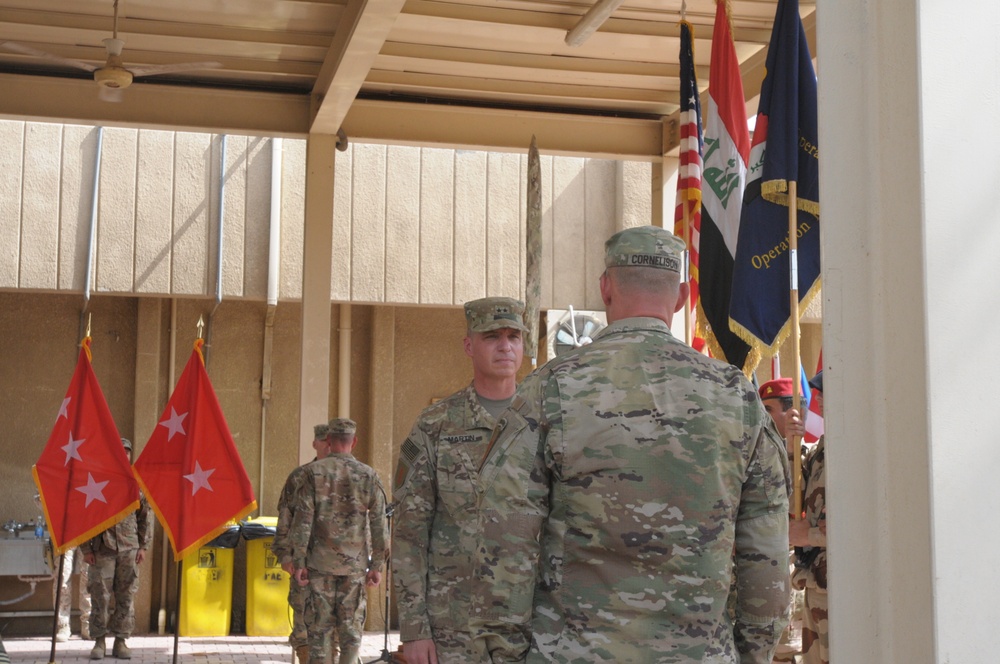1st Infantry Division casing the colors