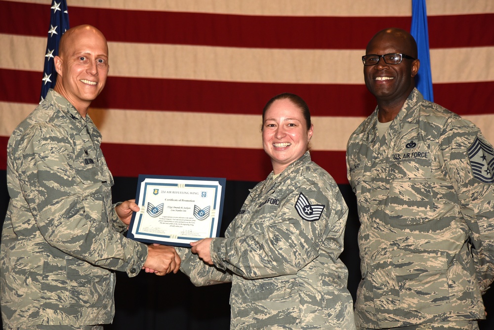 DVIDS - Images - 22nd ARW technical sergeant release party [Image 8 of 28]