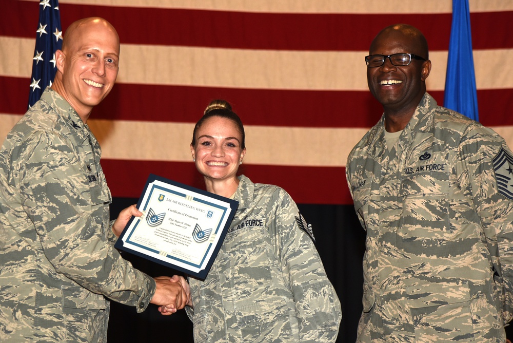 22nd ARW technical sergeant release party