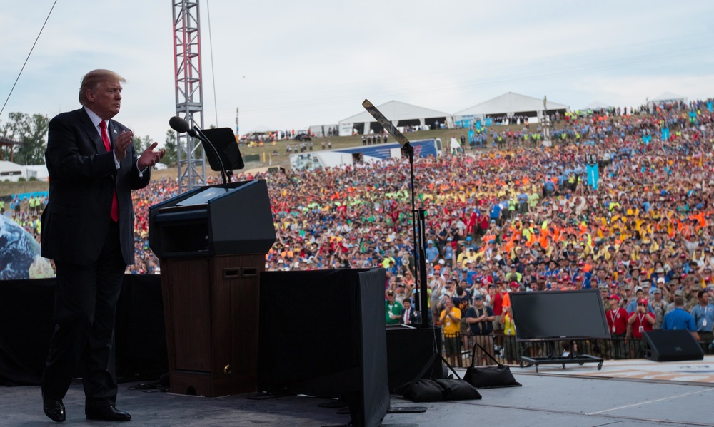 President Donald J. Trump Visits 2017 National Jamboree