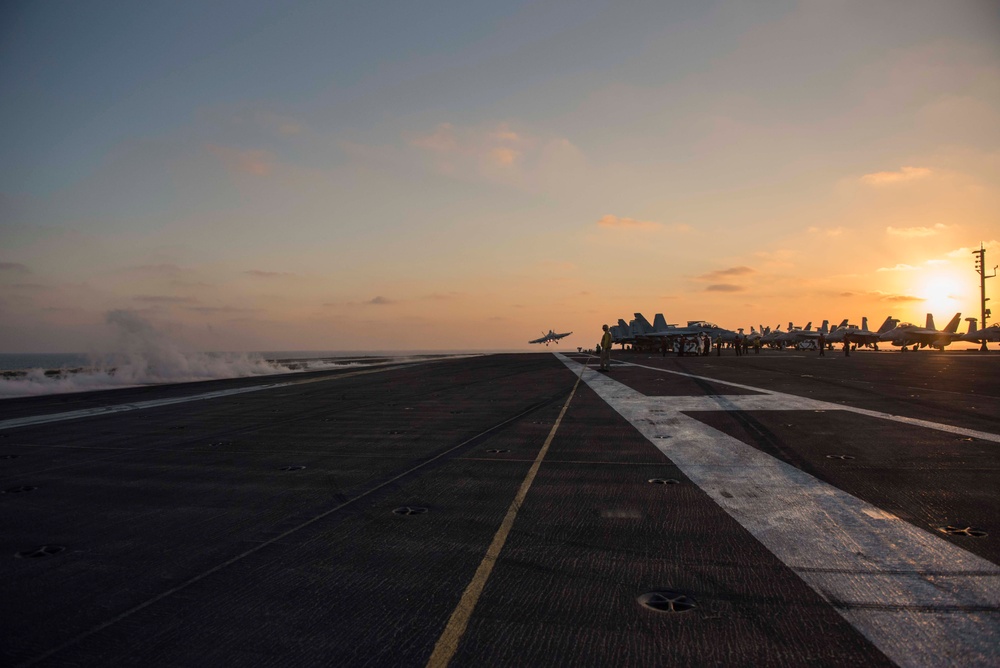 The ship and its carrier strike group are conducting naval operations in the U.S. 6th Fleet area of operations in support of U.S. national security interests in Europe and Africa.