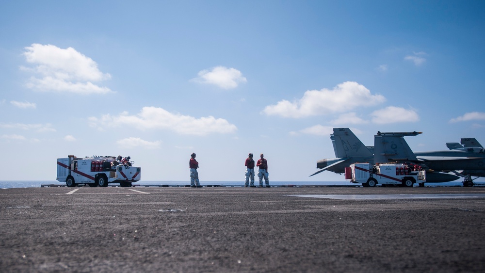 GHWB is the flagship of Carrier Strike Group (CSG) 2, which is comprised of the staff of CSG-2; GHWB; the nine squadrons and staff of Carrier Air Wing (CVW) 8; Destroyer Squadron (DESRON) 22 staff and guided-missile destroyers USS Laboon (DDG 58) and USS