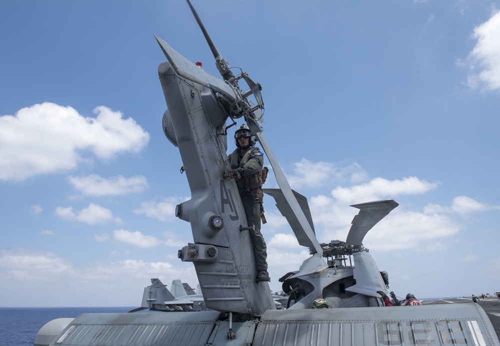 GHWB is the flagship of Carrier Strike Group (CSG) 2, which is comprised of the staff of CSG-2, GHWB, the nine squadrons and staff of Carrier Air Wing (CVW) 8, Destroyer Squadron (DESRON) 22 staff and guided-missile destroyers USS Laboon (DDG 58) and USS