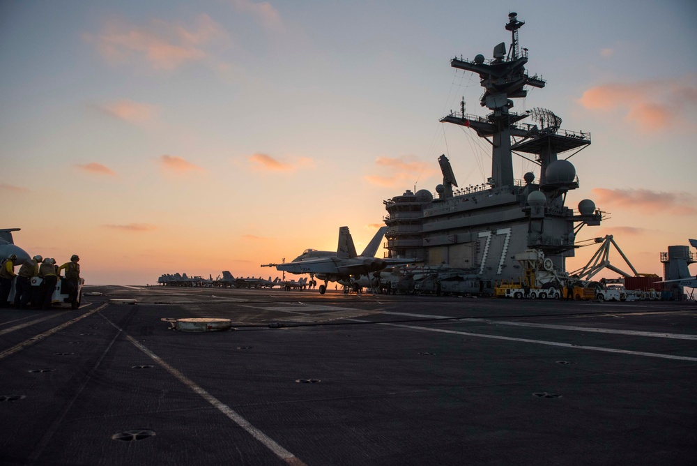 The ship and its carrier strike group are conducting naval operations in the U.S. 6th Fleet area of operations in support of U.S. national security interests in Europe and Africa.