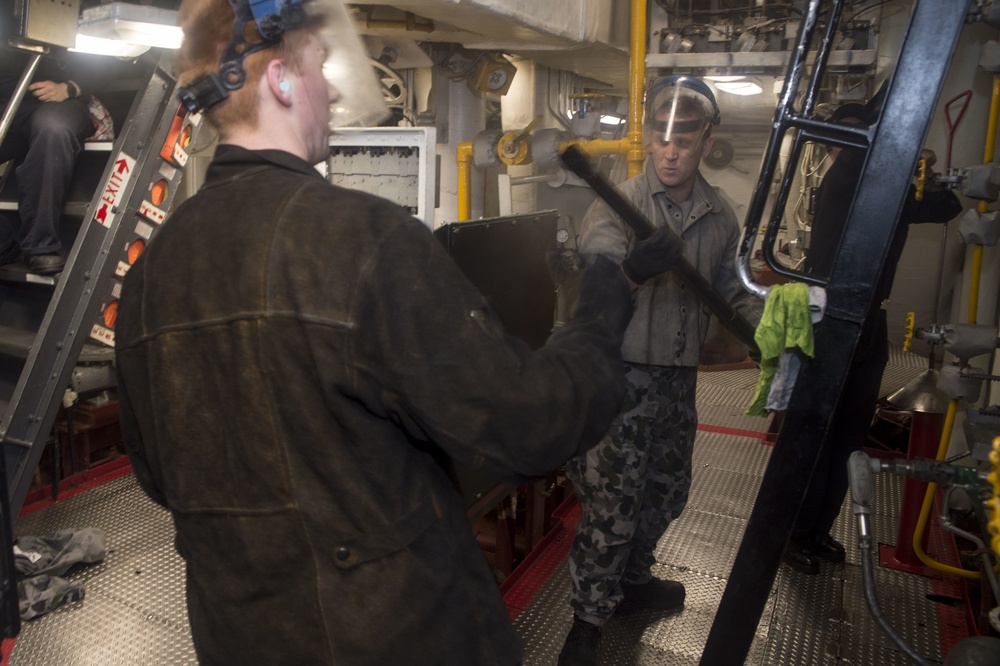 USS Bonhomme Richard Talisman Saber 17 Crew Exchange