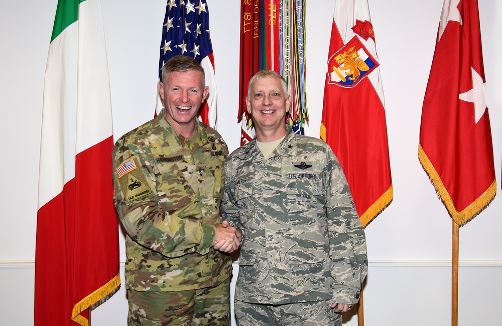 Brig. Gen. Mark D. Camerer visited Caserma Ederle, Vicenza, Italy