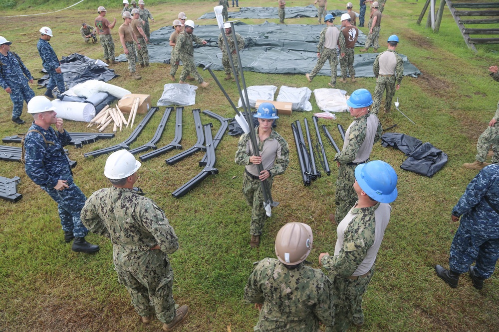 SPS 17 Service Members Construct a Base Camp at the Honduran Naval base in Puerto Castilla, Honduras