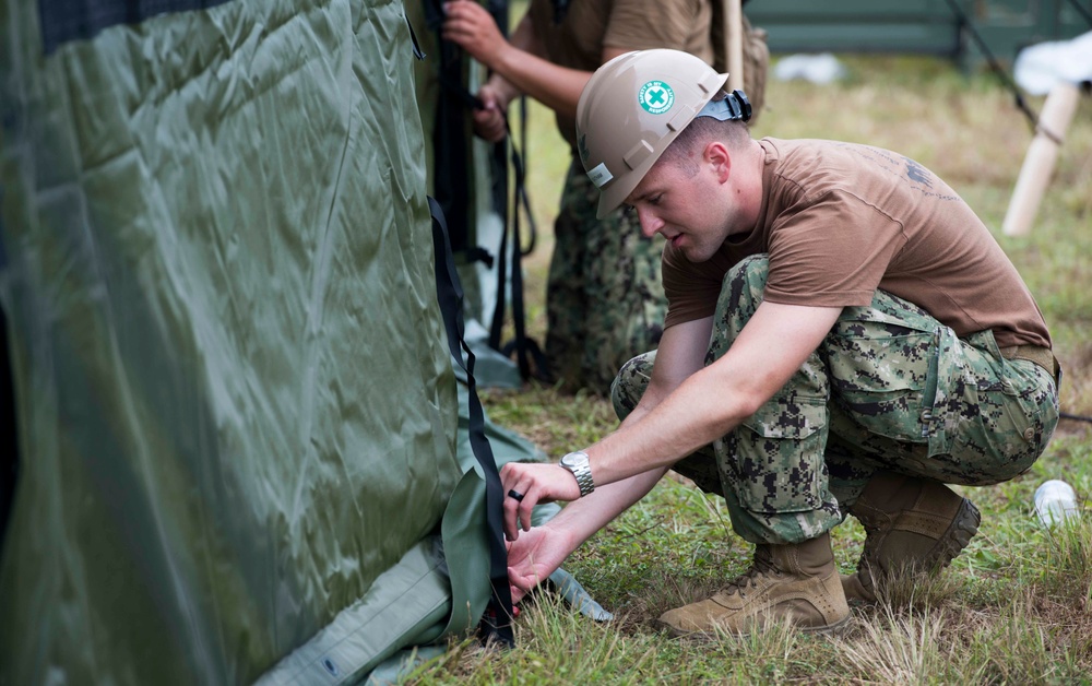 SPS 17 Service Members Construct a Base Camp at the Honduran Naval base in Puerto Castilla, Honduras