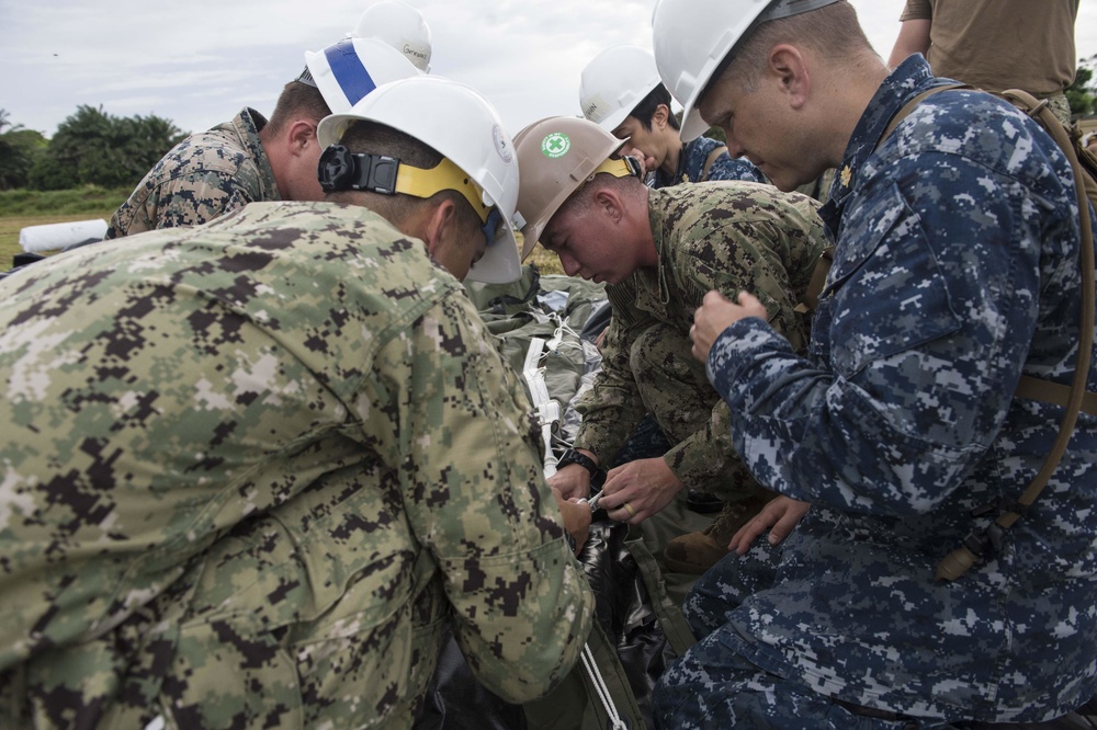 SPS 17 Service Members Construct a Base Camp at the Honduran Naval base in Puerto Castilla, Honduras