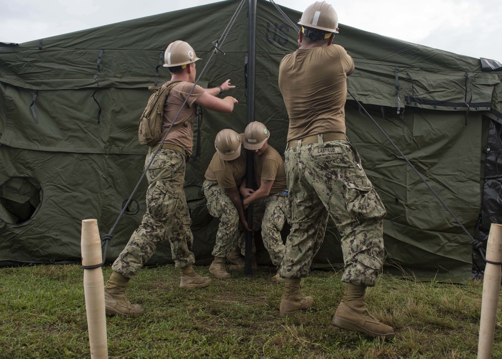 SPS 17 Service Members Construct a Base Camp at the Honduran Naval base in Puerto Castilla, Honduras