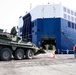 2d Cav. Regt. load vehicles onto ship in Black Sea