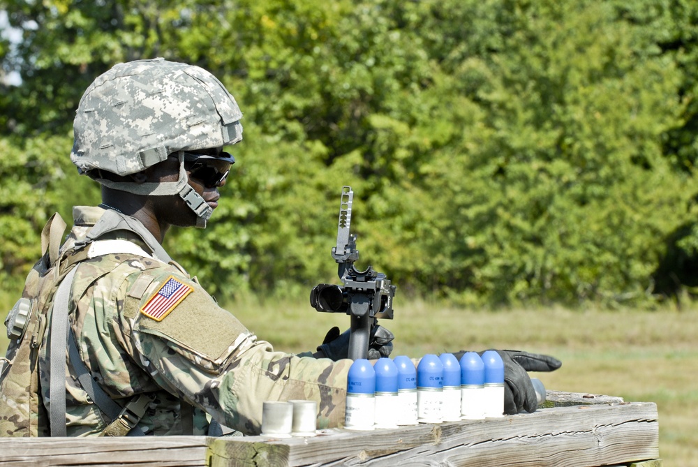 844th engineers lob rounds downrange