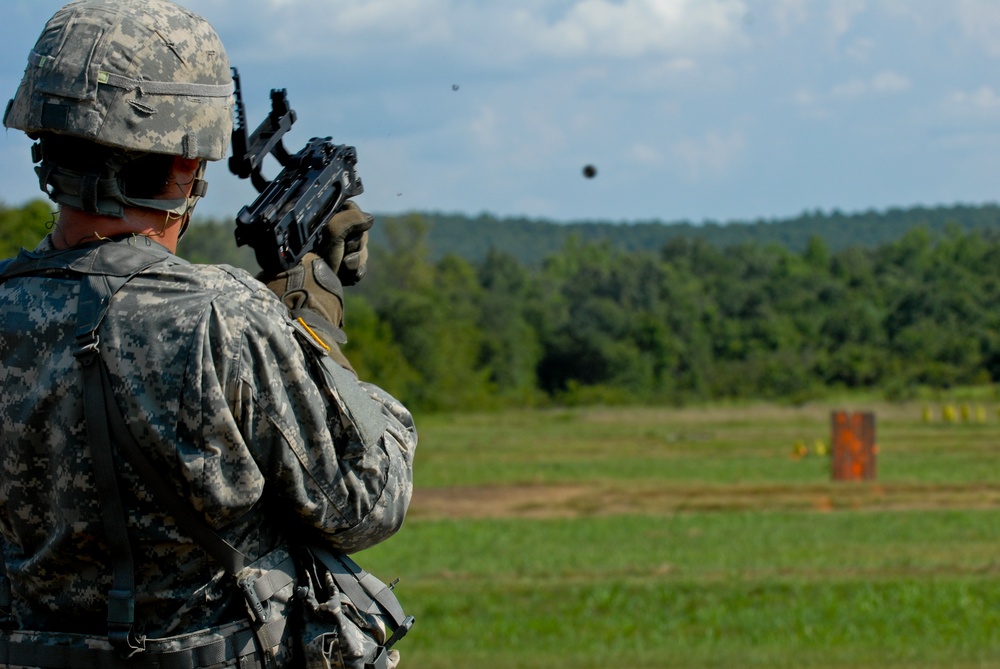 844th engineers lob rounds downrange