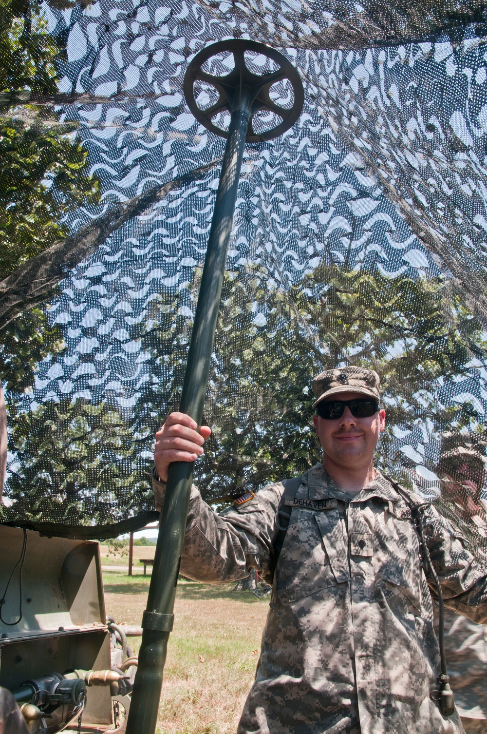 844th engineers lob rounds downrange