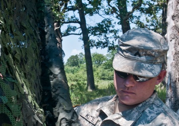 844th engineers lob rounds downrange
