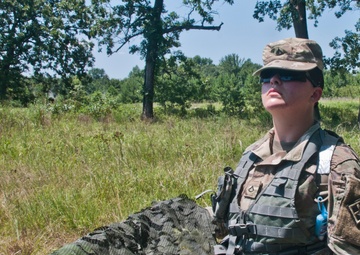 844th engineers lob rounds downrange