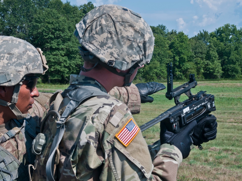 844th engineers lob rounds downrange