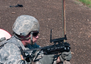 844th engineers lob rounds downrange