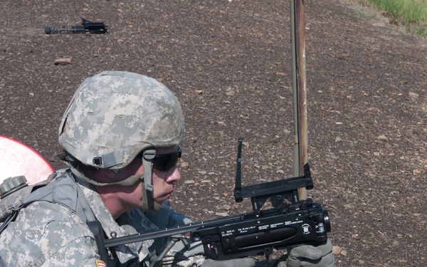 844th engineers lob rounds downrange