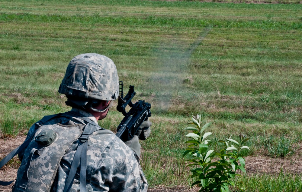 844th engineers lob rounds downrange