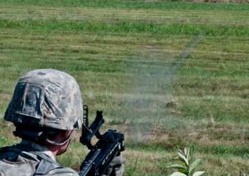844th engineers lob rounds downrange