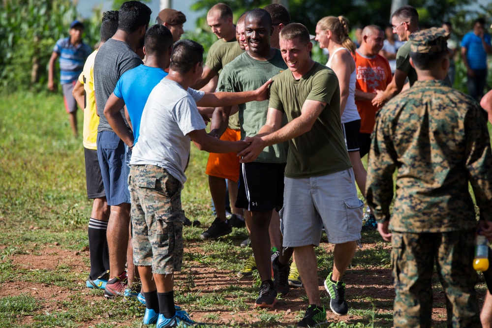 Marines with SPMAGTF-SC get to know the local community