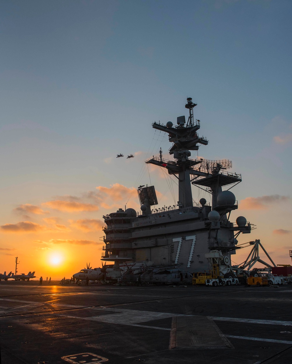 The ship and its carrier strike group are conducting naval operations in the U.S. 6th Fleet area of operations in support of U.S. national security interests in Europe and Africa.