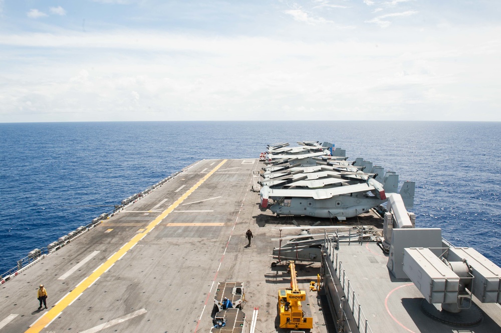 USS America Sailors drill during general quarters