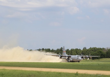 C-130 Hercules Ops for Patriot North 2017 Exercise at Fort McCoy