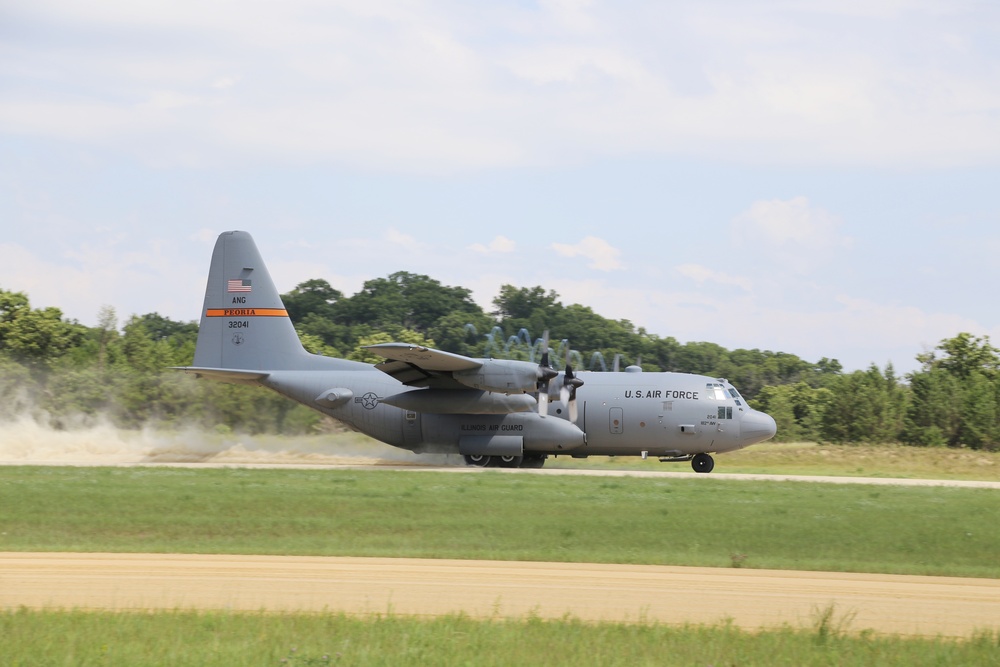 C-130 Hercules Ops for Patriot North 2017 Exercise at Fort McCoy