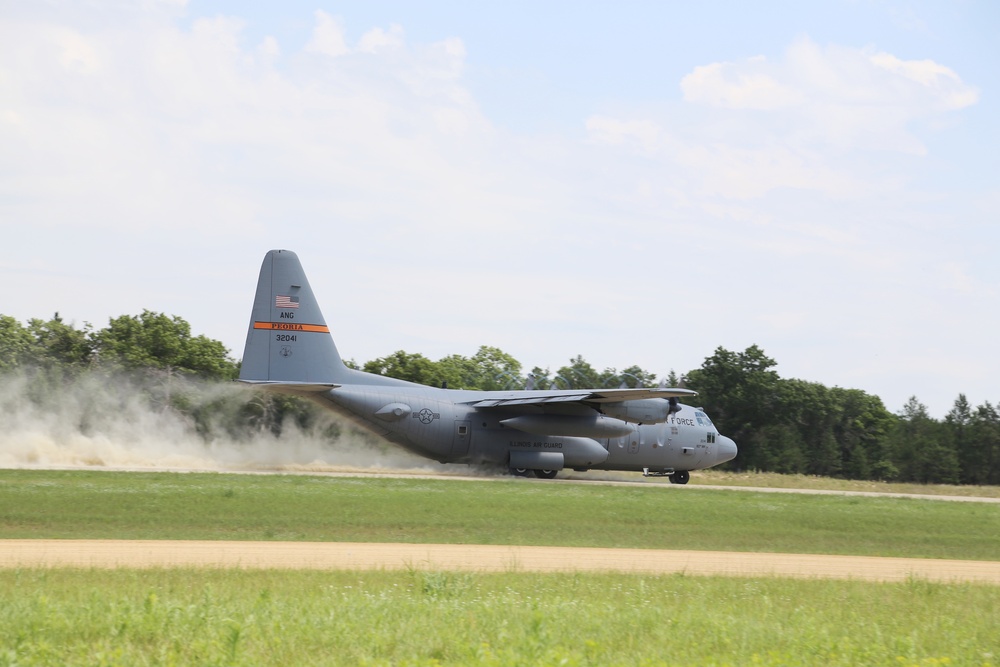 C-130 Hercules Ops for Patriot North 2017 Exercise at Fort McCoy