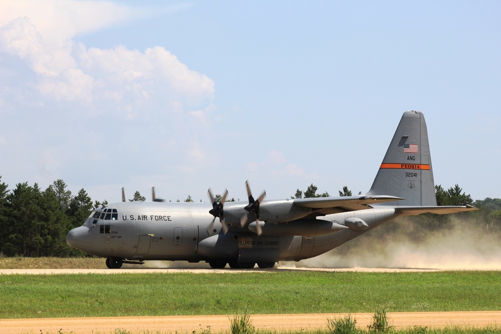 C-130 Hercules Ops for Patriot North 2017 Exercise at Fort McCoy