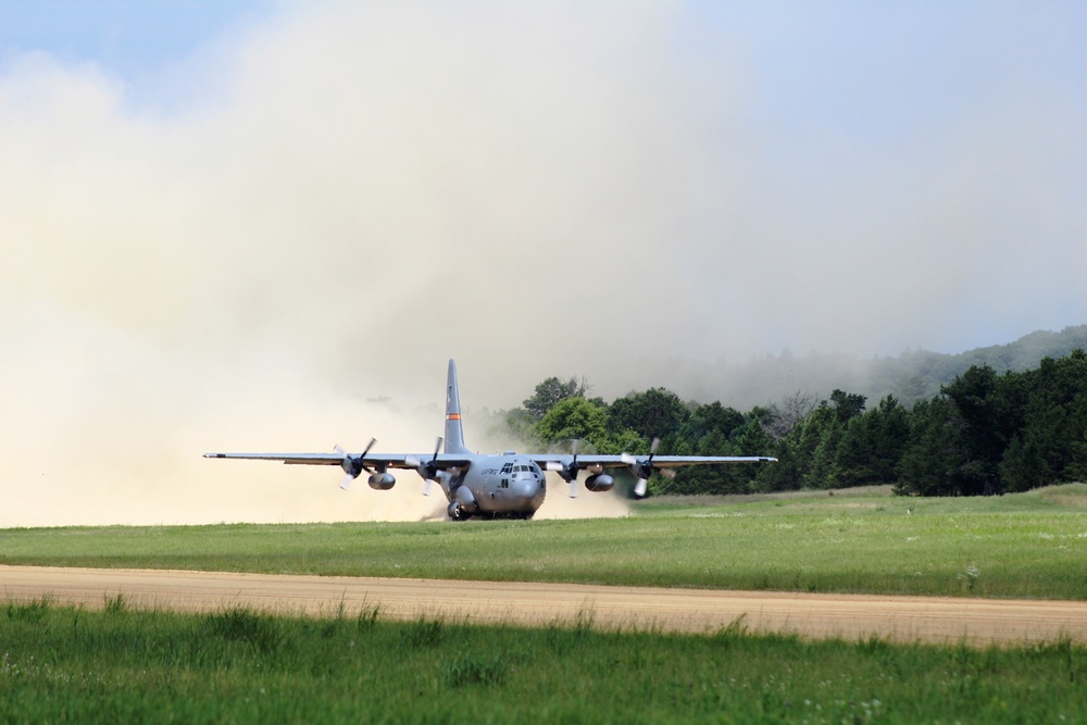 C-130 Ops for Patriot North 2017 Exercise at Fort McCoy