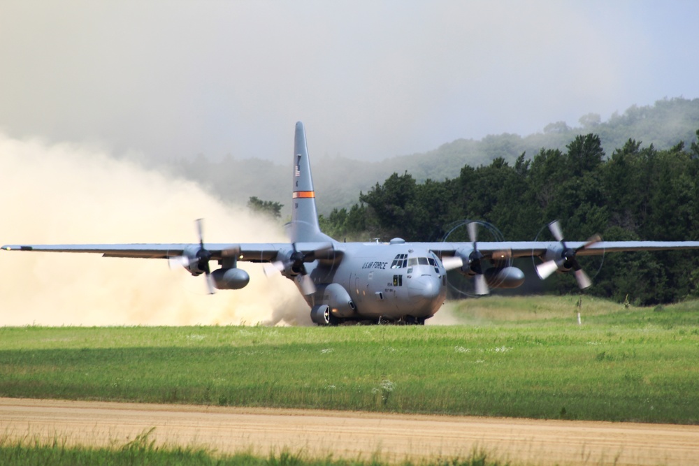 C-130 Ops for Patriot North 2017 Exercise at Fort McCoy