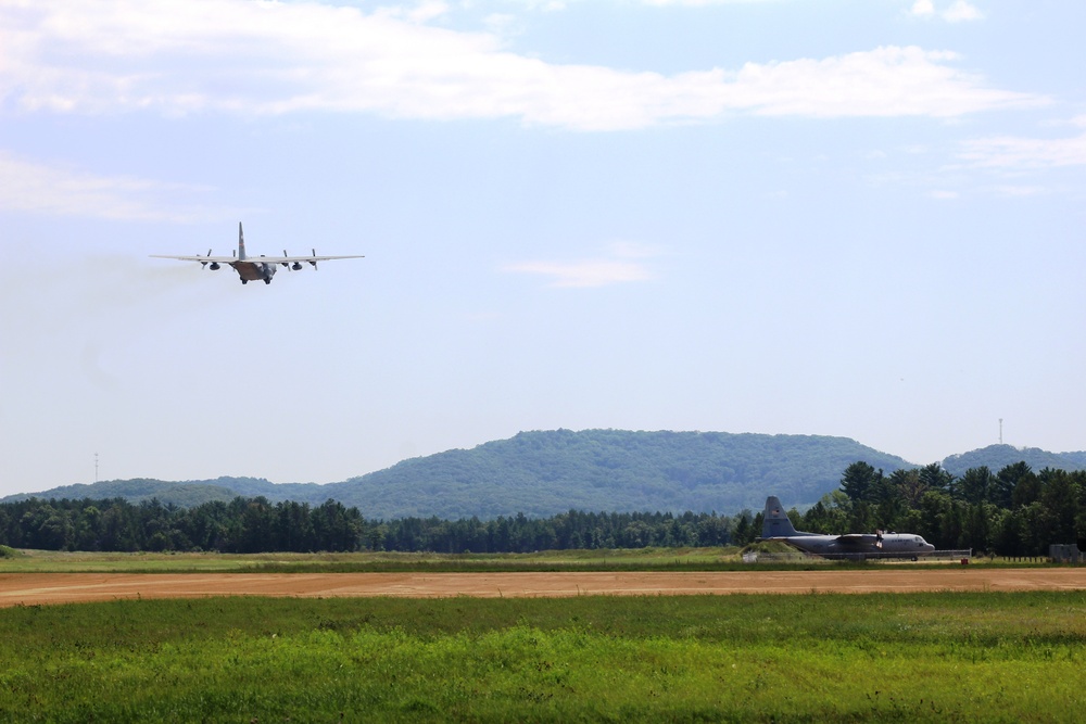 C-130 Ops for Patriot North 2017 Exercise at Fort McCoy