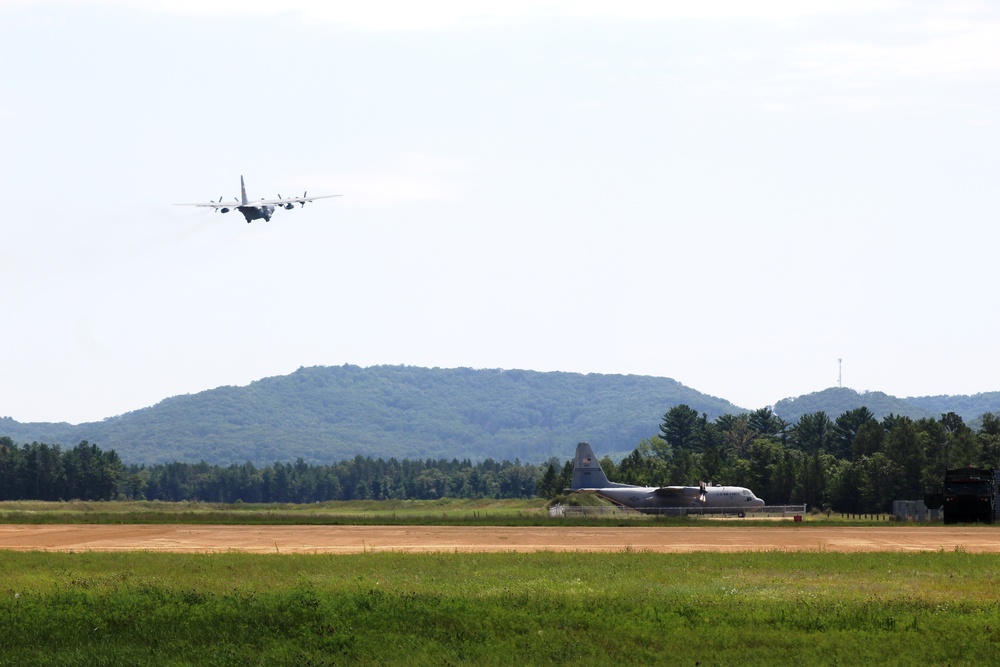 C-130 Ops for Patriot North 2017 Exercise at Fort McCoy
