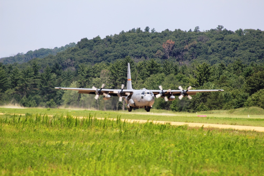 C-130 Ops for Patriot North 2017 Exercise at Fort McCoy
