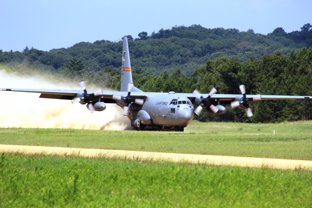 C-130 Ops for Patriot North 2017 Exercise at Fort McCoy