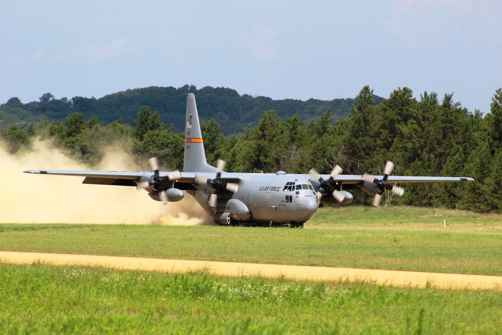 C-130 Ops for Patriot North 2017 Exercise at Fort McCoy