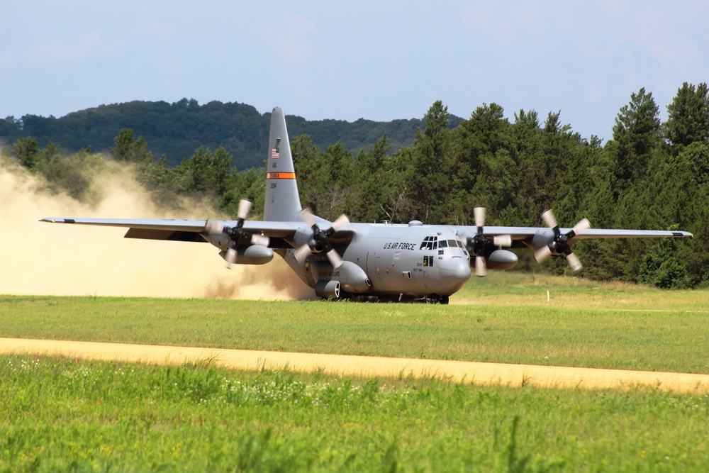 C-130 Ops for Patriot North 2017 Exercise at Fort McCoy