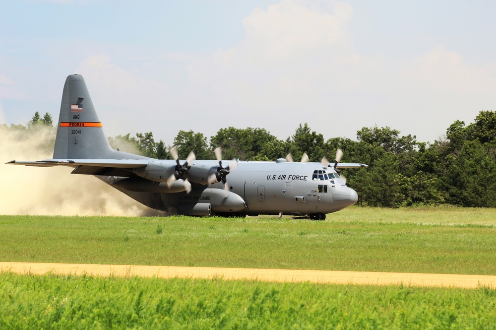 C-130 Ops for Patriot North 2017 Exercise at Fort McCoy