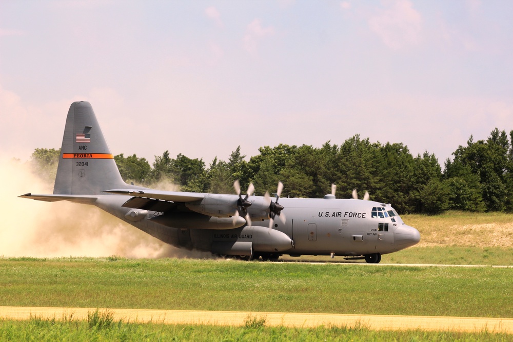 C-130 Ops for Patriot North 2017 Exercise at Fort McCoy