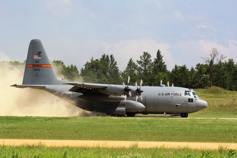 C-130 Ops for Patriot North 2017 Exercise at Fort McCoy