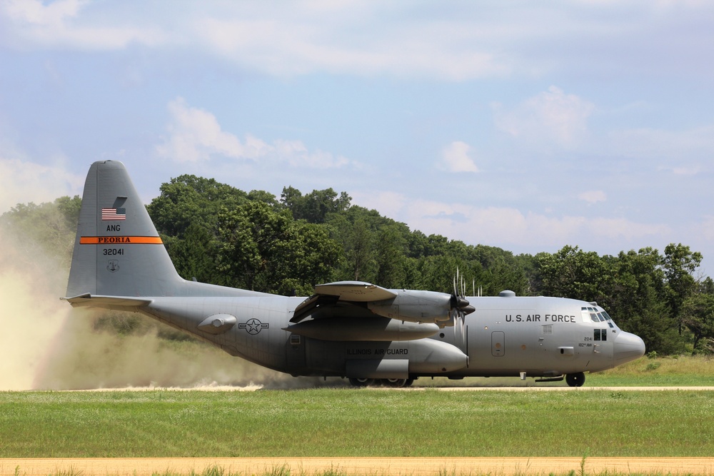 C-130 Ops for Patriot North 2017 Exercise at Fort McCoy