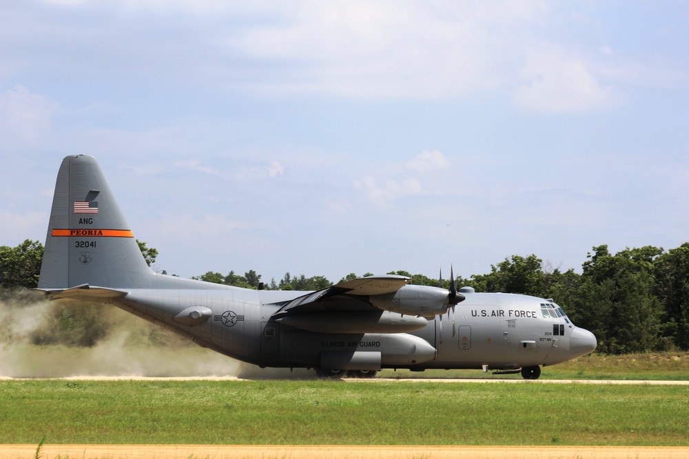 C-130 Ops for Patriot North 2017 Exercise at Fort McCoy
