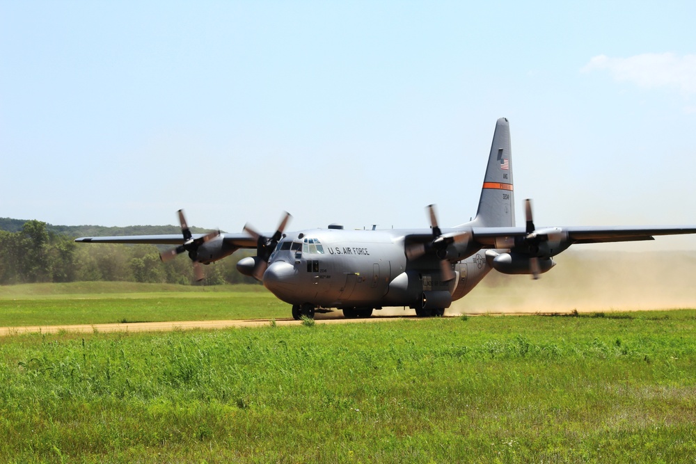 C-130 Ops for Patriot North 2017 Exercise at Fort McCoy