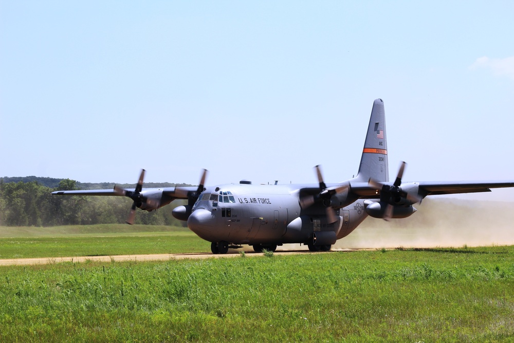 C-130 Ops for Patriot North 2017 Exercise at Fort McCoy