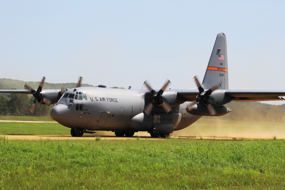 C-130 Ops for Patriot North 2017 Exercise at Fort McCoy