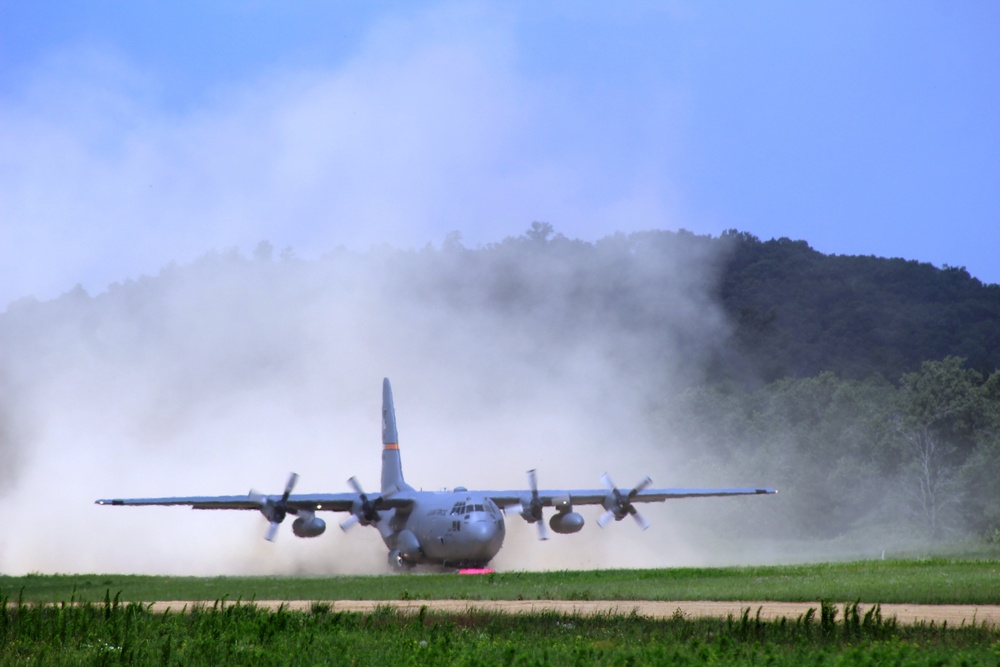 C-130 Ops for Patriot North 2017 Exercise at Fort McCoy