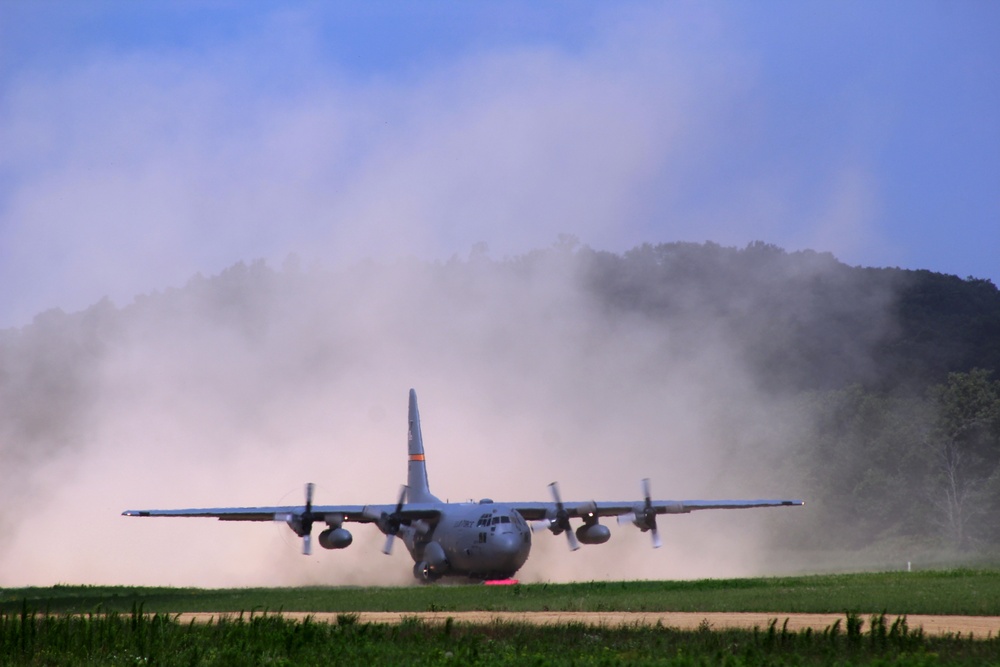 C-130 Ops for Patriot North 2017 Exercise at Fort McCoy